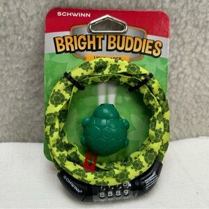 Schwinn Bright Buddies light & lock value pack steel cable bike light 6mm green